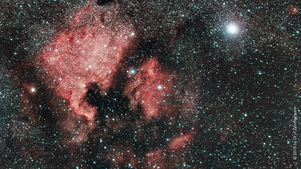 NGC7000 North America Nebula and Pelican Nebula