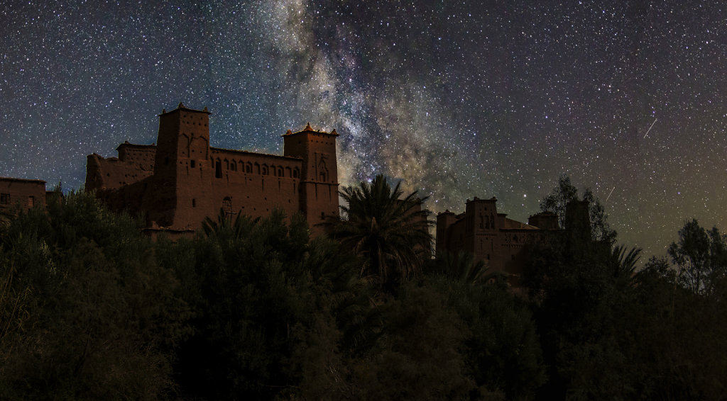 Milky Way above Ait-Ben-Haddou in Marocco