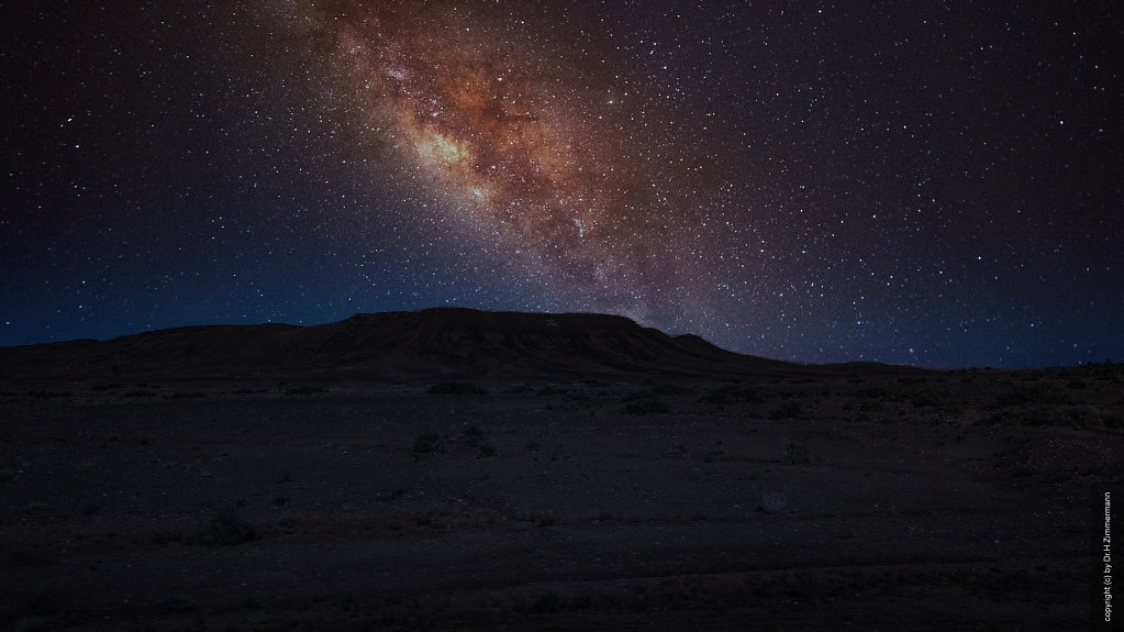 Milky Way above Maroccan Desert between Erfoud and Quazarzate