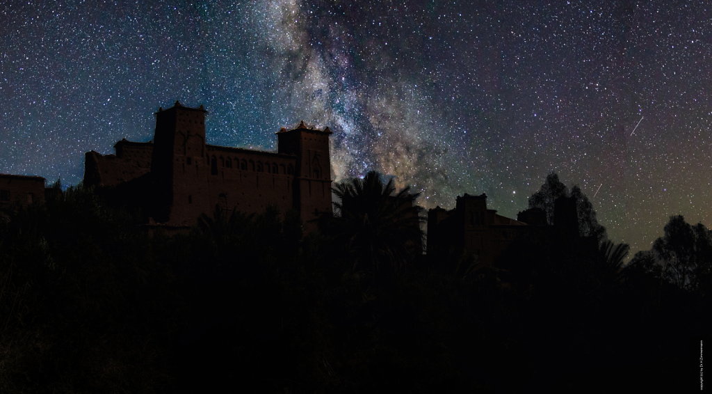 Milky Way above Ait-Ben-Haddou in Marocco